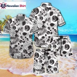 Floral Leaf Chicago White Sox Aloha Shirt