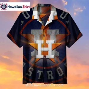Giant Logo Houston Astros Aloha Shirt With Starburst