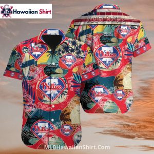 MLB Phillies Sunset Memories Hawaiian Shirt