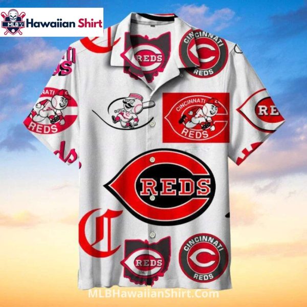 Mixed Logos Cincinnati Reds Hawaiian Shirt Icon Edition