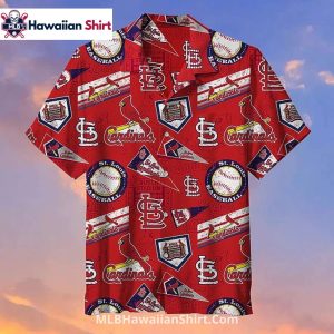 Modern Tropical Print St. Louis Cardinals Aloha Shirt