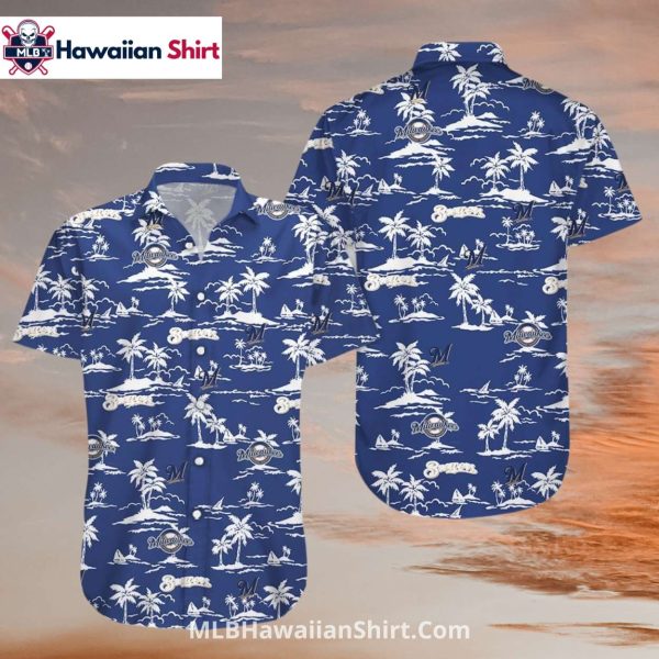 Ocean Scene Brewers Hawaiian Shirt Island Graphic Print