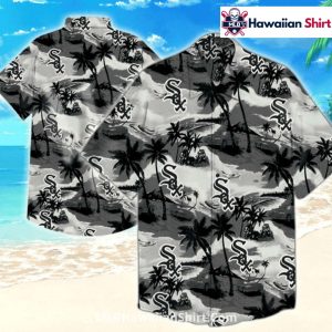 Palm Island Chicago White Sox Aloha Shirt In Monochrome