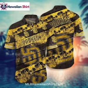 Palm Shadow Fade San Diego Padres Hawaiian Aloha Shirt