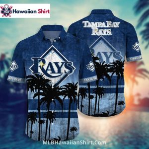 Palm Silhouette Gradient Tampa Bay Rays Hawaiian Shirt Sunset Look