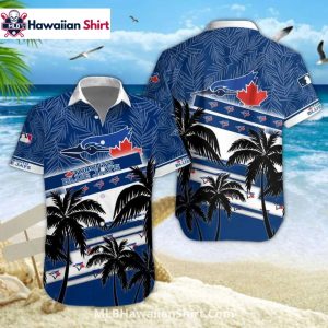 Palm Tree And Maple Leaf Toronto Blue Jays Hawaiian Shirt