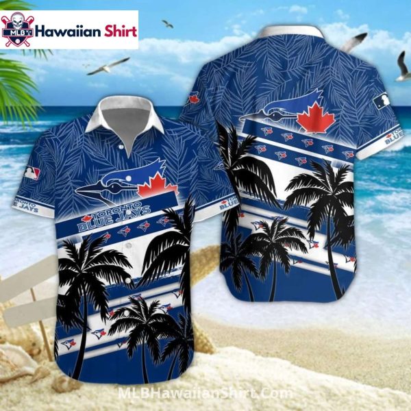 Palm Tree And Maple Leaf Toronto Blue Jays Hawaiian Shirt