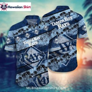 Palm Tree Horizon Tampa Bay Rays Aloha Shirt Island Vibe