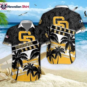 Palm Tree Sunset San Diego Padres Hawaiian Aloha Shirt