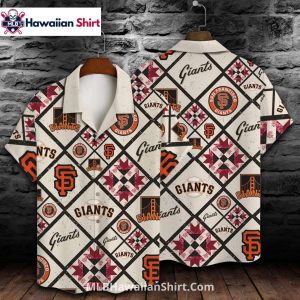 Patchwork Grid SF Giants Hawaiian Shirt