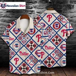Patchwork Quilt Design Philadelphia Phillies Aloha Shirt