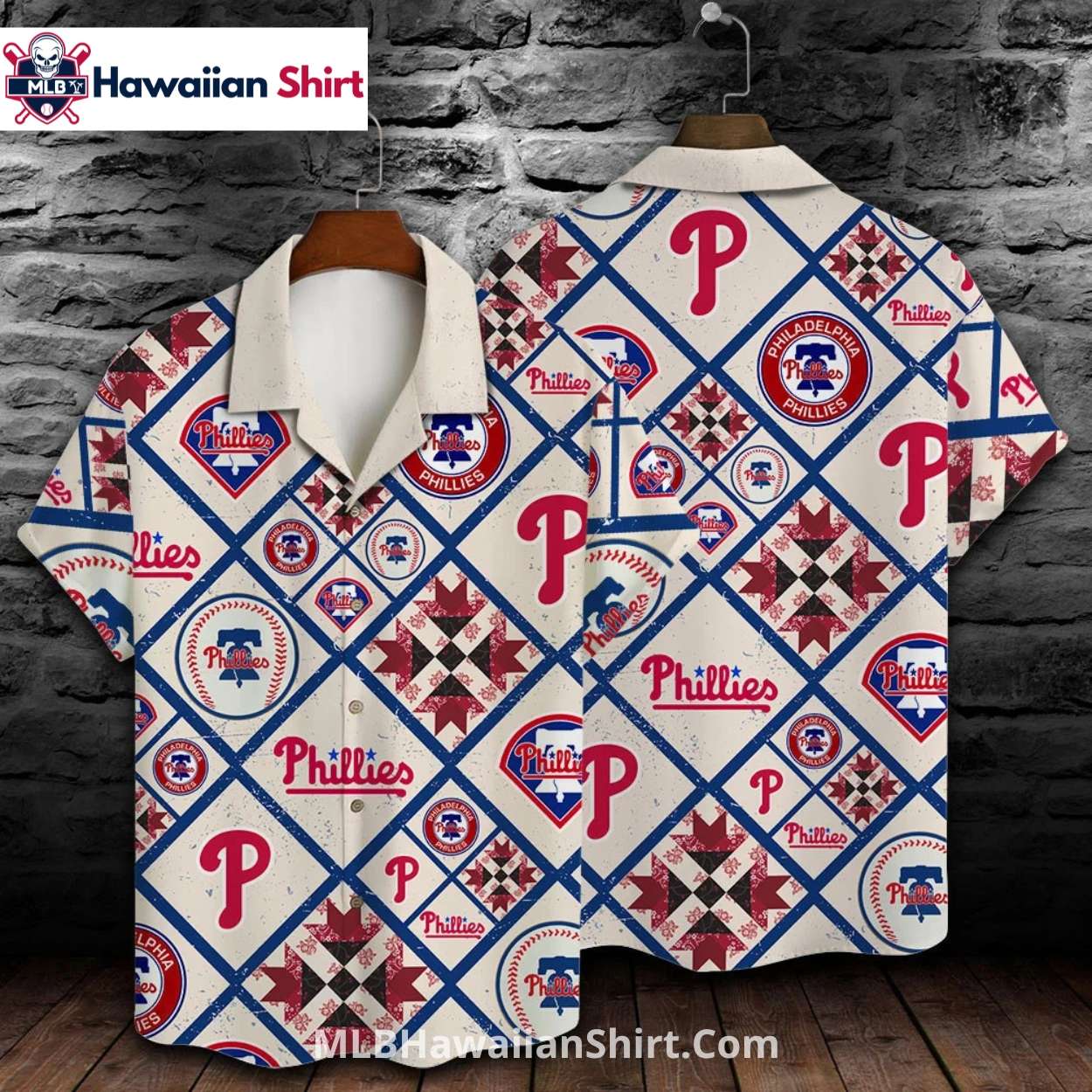 Patchwork Quilt Design Philadelphia Phillies Aloha Shirt Patchwork Quilt Design Philadelphia Phillies Aloha Shirt