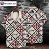 Retro Button Logo Print White Sox Hawaiian Aloha Shirt
