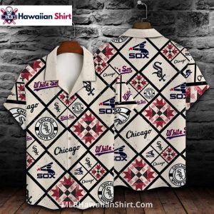 Patchwork Quilt Logo Chicago White Sox Aloha Shirt