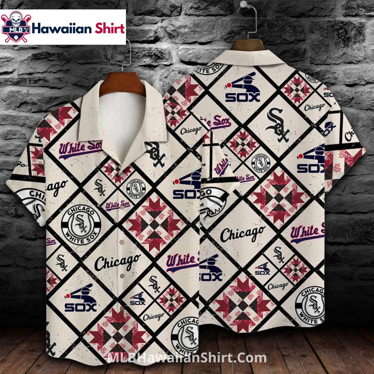 Patchwork Quilt Logo Chicago White Sox Aloha Shirt Patchwork Quilt Logo Chicago White Sox Aloha Shirt