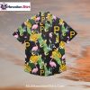 Tropical Floral Print Milwaukee Brewers Aloha Shirt Gold