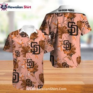 Pink Sunset Leaves San Diego Padres Hawaiian Shirt