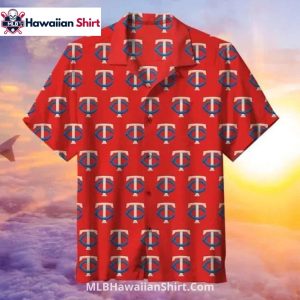 Red Icon Pattern Twins Hawaiian Shirt For Bold Fans
