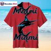 Retro Art Print Miami Marlins Aloha Shirt