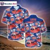 Red Hibiscus Print Chicago Cubs Aloha Shirt For Summer Fans