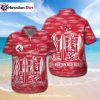 Red Palm Tree Fade Boston Red Sox Hawaiian Shirt