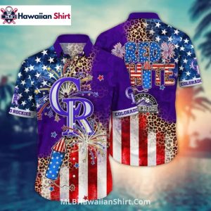 Red White Leopard Colorado Rockies Hawaiian Shirt