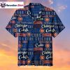 Sharp Panel Design Cubs Hawaiian Shirt In Red Blue And Black