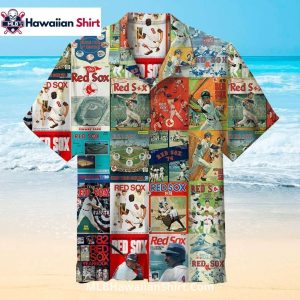 Retro Magazine Cover Red Sox Hawaiian Shirt With Posters