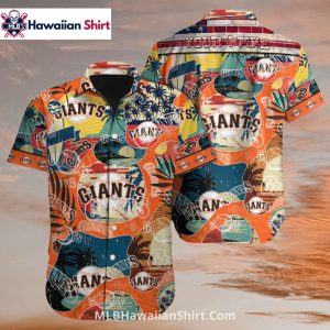 Retro Sunset Collage San Francisco Giants Aloha Shirt