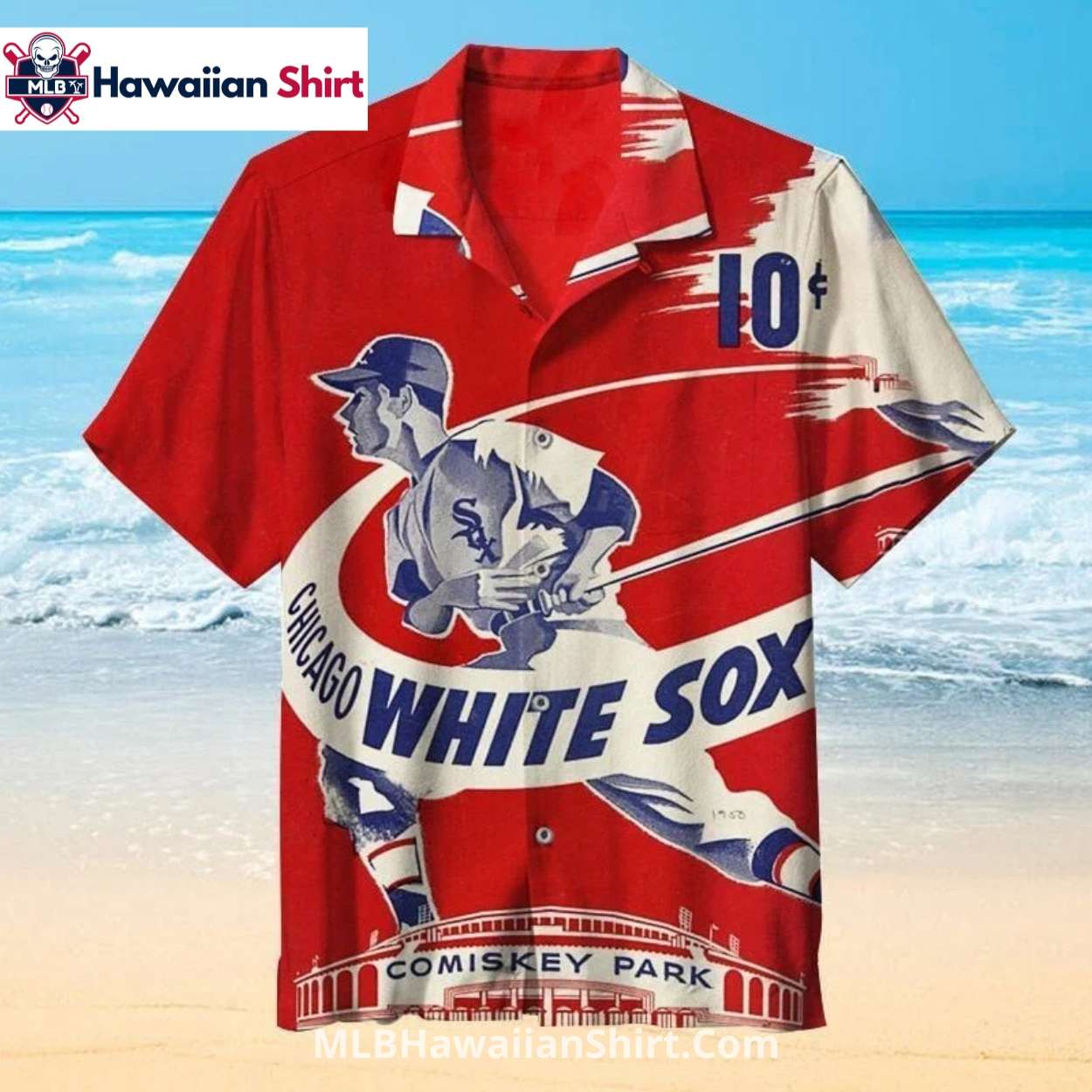 Retro Swing Batter Red Chicago White Sox Aloha Shirt Retro Swing Batter Red Chicago White Sox Aloha Shirt