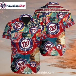 Retro Travel Stamp Nationals Hawaiian Shirt Custom