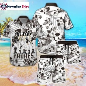 Rock Band Graphic San Diego Padres Hawaiian Aloha Set