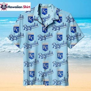 Sky Blue Repeat Logo KC Royals Hawaiian Shirt For Fans