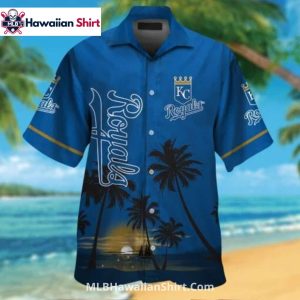 Sunset Palm Trees KC Royals Hawaiian Shirt For Beach Days