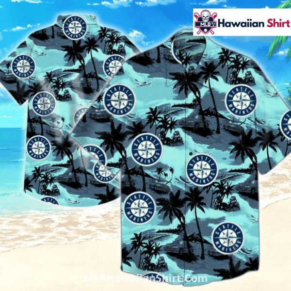 Tropical Beach Seattle Mariners Hawaiian Shirt In Blue