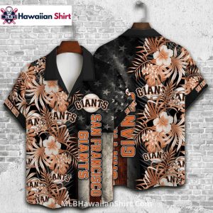 Tropical Flag Floral San Francisco Giants Aloha Shirt
