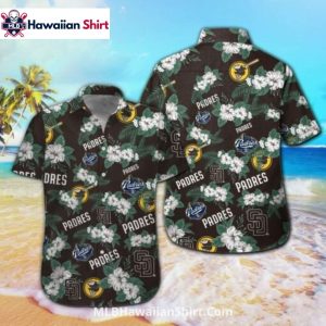 Tropical Hibiscus Mix San Diego Padres Hawaiian Shirt