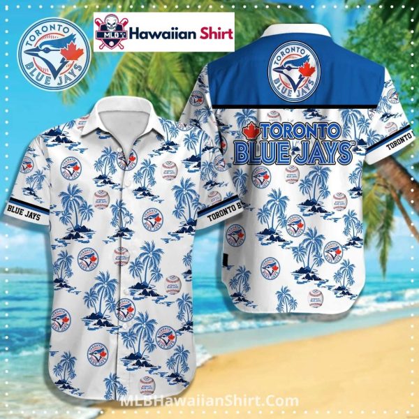 Tropical Island White Toronto Blue Jays Aloha Shirt