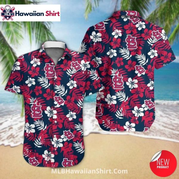 Tropical Red And White Cardinals Hawaiian Shirt