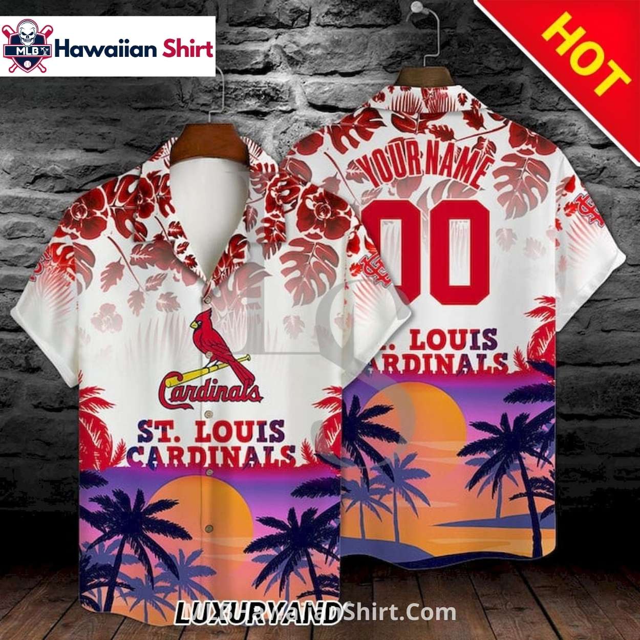 Tropical Sunset St. Louis Cardinals Aloha Shirt Hot Tropical Sunset St. Louis Cardinals Aloha Shirt Hot