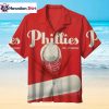 Vintage Mascots Pattern Phillies Hawaiian Shirt In Maroon