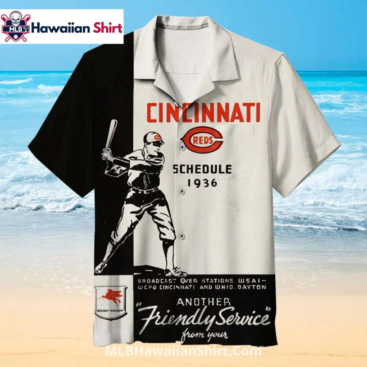 Vintage Baseball Player Cincinnati Reds Hawaiian Shirt 1936 Vintage Baseball Player Cincinnati Reds Hawaiian Shirt 1936