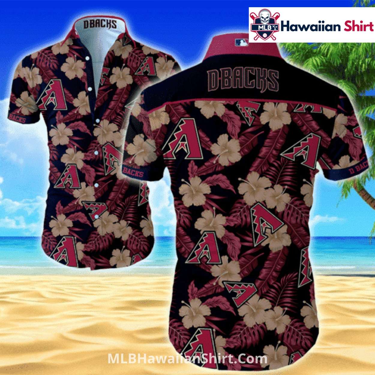 Vintage Floral Arizona Diamondbacks Aloha Shirt In Black Vintage Floral Arizona Diamondbacks Aloha Shirt In Black