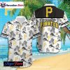 Yellow Floral Block Design Pittsburgh Pirates Aloha Shirt